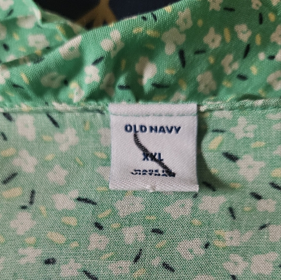 NWT Old Navy floral print ruffle wrap self tie top size XXL - Picture 7 of 8